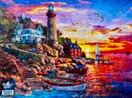 Lighthouse Bay, Sunset, puzzel 1000 st, Ophalen of Verzenden, 500 t/m 1500 stukjes, Gebruikt, Legpuzzel