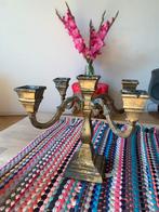 Vintage kandelaar voor 5 kaarsen - Koper, Antiek en Kunst, Ophalen of Verzenden, Koper of Brons