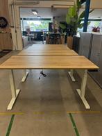 Elektrisch Zit-Sta Bureau RM2+ 160x80cm Natuur Eiken / Wit, Ophalen of Verzenden, Elektrisch, Zo goed als nieuw, Stabureau