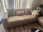 Beige banken, Ophalen, 75 tot 100 cm, Zo goed als nieuw, Rechte bank