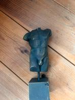 Bronzen Torso Beeld - Mannelijk Figuur op Sokkel, Ophalen of Verzenden