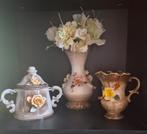 Capodimonte Stijl Set: Suikerpot, Melkkan, Vaas, Ophalen