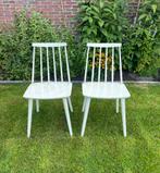 Farstrup originele vintage spijlen stoeltjes model 216, Huis en Inrichting, Stoelen, Ophalen, Gebruikt, Twee, Wit