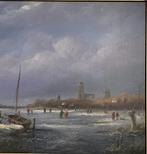 Schilderij winterlandschap. Thomas Heesakkers., Antiek en Kunst, Kunst | Schilderijen | Klassiek, Ophalen of Verzenden