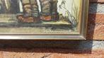 Schilderij bij Maria kapel in bruine lijst met glas ervoor, Ophalen of Verzenden