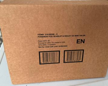 Sealed case 151 mini tin display’s beschikbaar voor biedingen