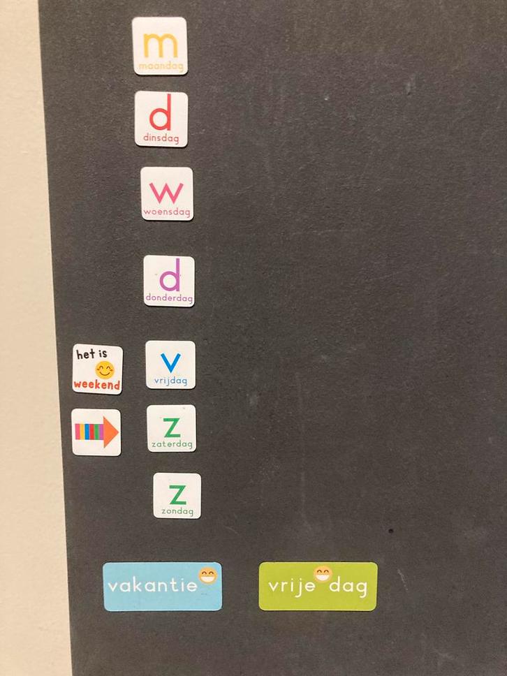 Magnetische Pictogrammen Weekplanner Kind, Kinderen en Baby's, Speelgoed | Educatief en Creatief, Zo goed als nieuw, Ophalen of Verzenden
