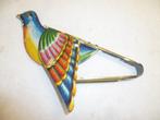 Blikken Vogel met geluid en klapperende vleugels 16cm breed, Ophalen of Verzenden