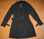 Gevoerde zwarte trenchcoat jas 36/S., Zwart, Nieuw, Ophalen of Verzenden, Maat 36 (S)