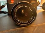 Leica R3 Electronic + Leitz Elmar-R 100mm f/4 + Extra’s, Audio, Tv en Foto, Fotocamera's Analoog, Ophalen of Verzenden, Zo goed als nieuw