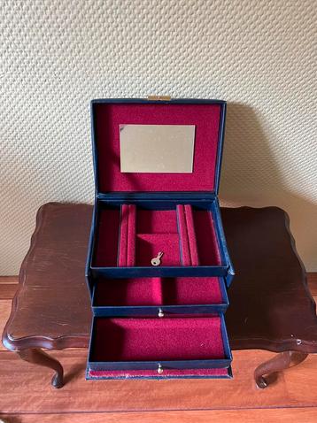 Vintage sieradendoos beautycase jewellery box art deco beschikbaar voor biedingen