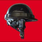 Authentieke vespa helm met vizier jaren 40, Fietsen en Brommers, Brommerhelmen, Ophalen of Verzenden, Zo goed als nieuw