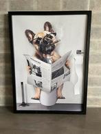 Franse Bulldog Print - decoratie - schilderij lijst is 30/40, Ophalen of Verzenden, Nieuw, Print, Minder dan 50 cm