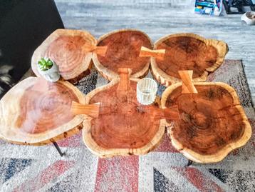 Suar Boomstam Salontafel - Uniek Design beschikbaar voor biedingen