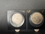 Duitse 5 Reichsmark 1937 A & 1938 D - Set, Ophalen of Verzenden, Duitsland