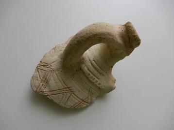Egyptisch fragment van een aardewerk kan. Koptisch. beschikbaar voor biedingen
