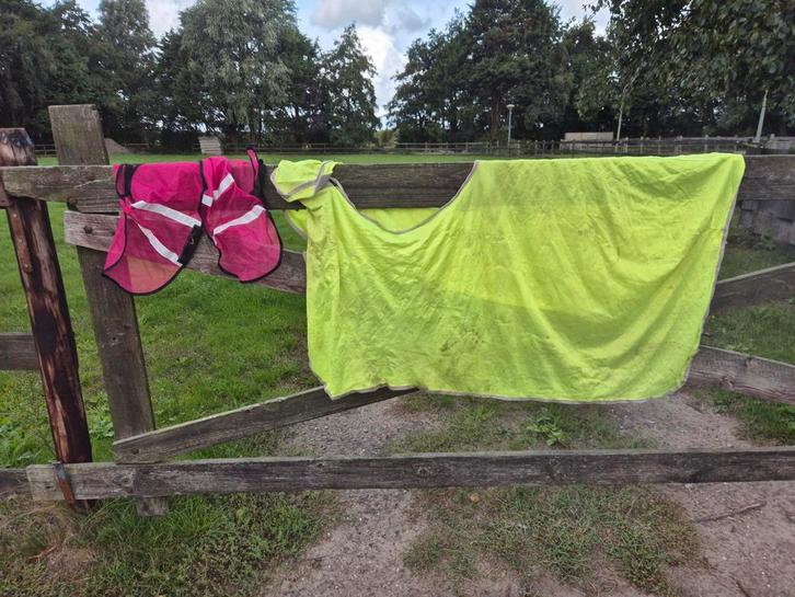 Reflectie uitrijdekens, Dieren en Toebehoren, Paarden en Pony's | Dekens en Dekjes, Gebruikt, Deken, Ophalen of Verzenden