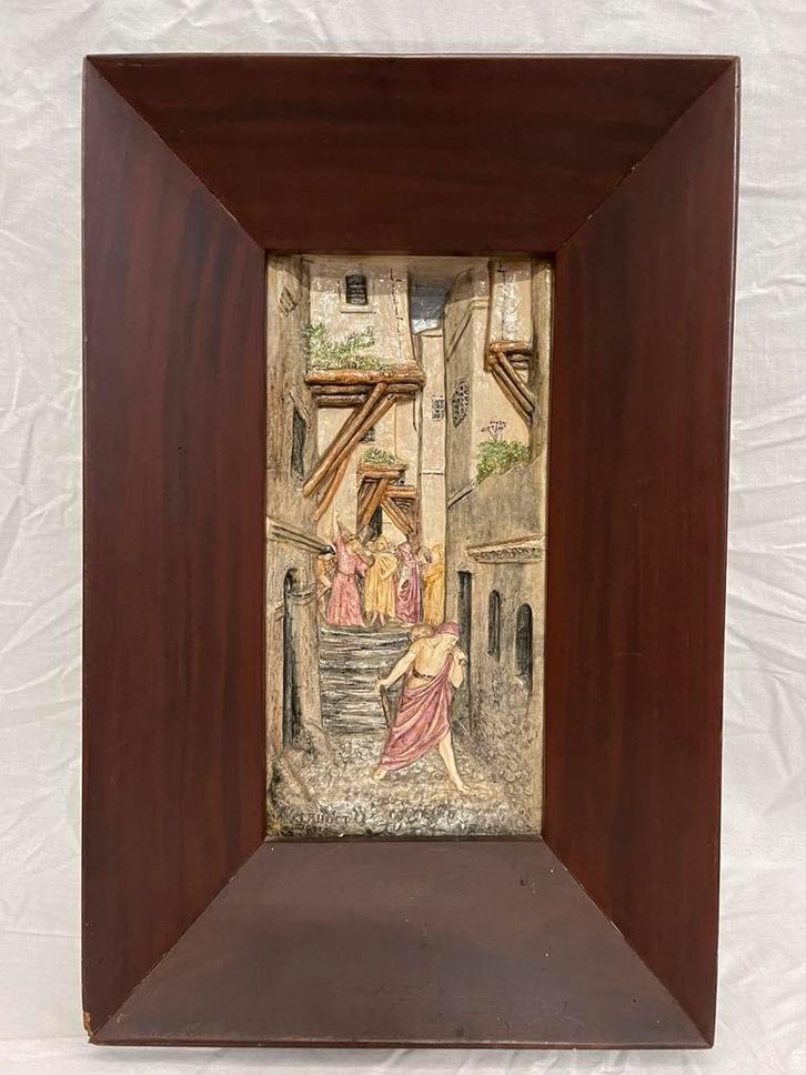 Religieus Porselein Antiek Tafereel In Lijst Zie Foto’s Top, Antiek en Kunst, Antiek | Porselein, Ophalen