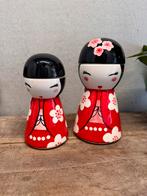 Kokeshi poppen pop porcelein rood Japan pot, Ophalen of Verzenden