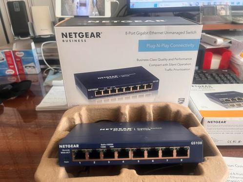 Netgear GS108 8-Poorts Gigabit Switch - Nieuw, Computers en Software, Netwerk switches, Nieuw, Ophalen