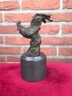 bronzen beeldje, trotse haan, Ophalen of Verzenden