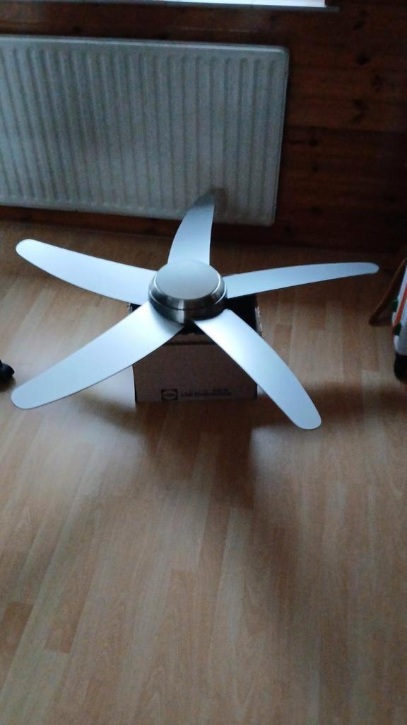 Plafondventilator met Licht & Afstandsbediening, Huis en Inrichting, Lampen | Hanglampen, Zo goed als nieuw, Minder dan 50 cm