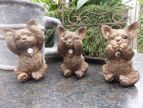 Chihuahua set van 3 beeldjes horen, zien ,zwijgen, Dieren en Toebehoren, Honden-accessoires, Nieuw, Ophalen of Verzenden