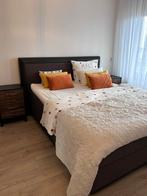 2-persoons boxspring bed - Zeer goede staat!, Huis en Inrichting, Slaapkamer | Bedden, Ophalen, Overige materialen, Bruin, Tweepersoons