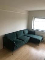 3-zits hoekbank velvet groen (Bodio Jenson), Huis en Inrichting, Ophalen, 250 tot 300 cm, Hoekbank, Driepersoons