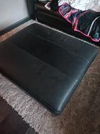 Leren Poef / Tafel - Zwart Leder - Zeer Goed!, Huis en Inrichting, Banken | Voetenbanken en Poefen, Ophalen of Verzenden