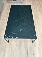 Zwarte Marmeren Salontafel, Ophalen, Gebruikt, 100 tot 150 cm, Overige materialen