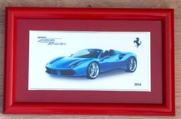 Originele Ferrari 488 Spider ingelijste alu foto, 2016 beschikbaar voor biedingen