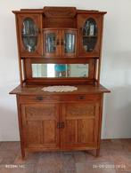 Buffet kast met geslepen glas en originele spiegel 75?, Ophalen, Gebruikt, 100 tot 150 cm, 200 cm of meer