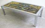 Vintage salontafel keramiek Space Age chroom Fat Lava, Huis en Inrichting, Tafels | Salontafels, Ophalen, Gebruikt, 100 tot 150 cm