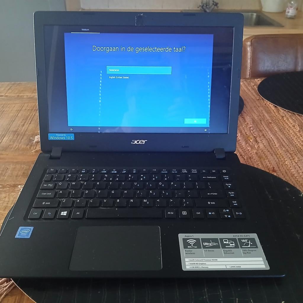 Acer Laptop - A114-31-C471, Computers en Software, Windows Laptops, Gebruikt, 2 tot 3 Ghz, Qwerty, Intel