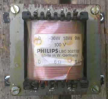 Lijntransformator 100 Volt, Philips LBC-3027 beschikbaar voor biedingen