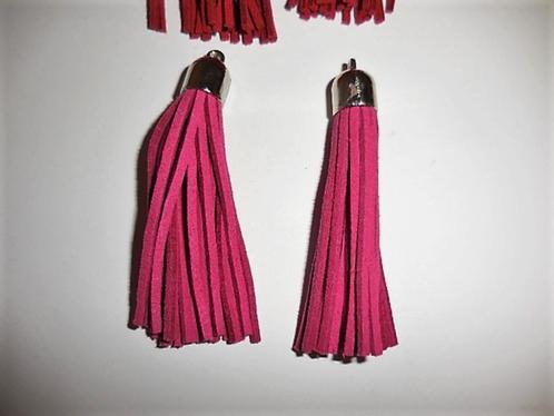 Nieuw Roze Suède Kwasten voor Handtas of Sleutelhangers, Hobby en Vrije tijd, Kralen en Sieraden maken, Nieuw, Overige typen, Ophalen of Verzenden