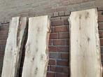 Oud eiken boomstamplanken, Doe-het-zelf en Verbouw, Hout en Planken, Plank, Gebruikt, Ophalen of Verzenden, 25 tot 50 mm