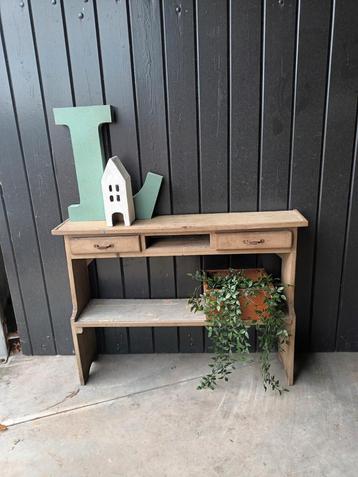 Oude houten wandkast gangkast laatjes toonbank kastje hout beschikbaar voor biedingen