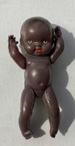 Oud celluloid zwart babypopje baby popje,10 cm,gemerkt,Japan, Ophalen, Zo goed als nieuw, Pop