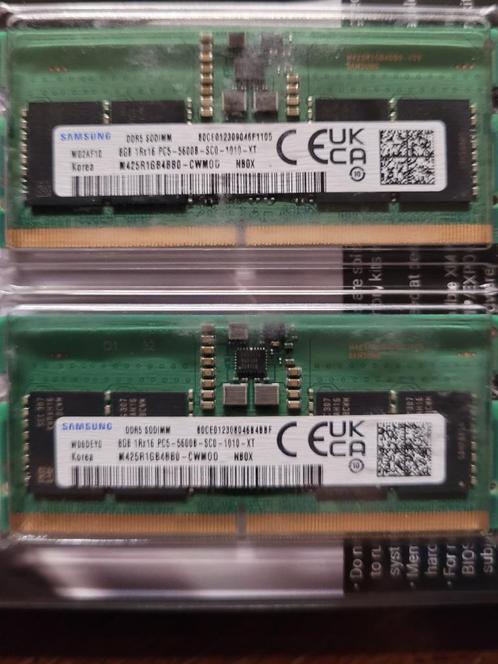 Samsung DDR5 SODIMM 16GB Kit (2x 8GB) 5600MHz, Computers en Software, RAM geheugen, Zo goed als nieuw, Laptop, 16 GB, DDR5, Ophalen of Verzenden