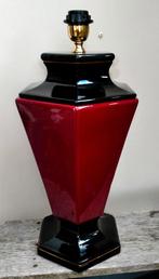 Lamp Tafellamp Schemerlamp - Zwart Rood Keramiek - 53CM, Ophalen of Verzenden, Zo goed als nieuw, 50 tot 75 cm