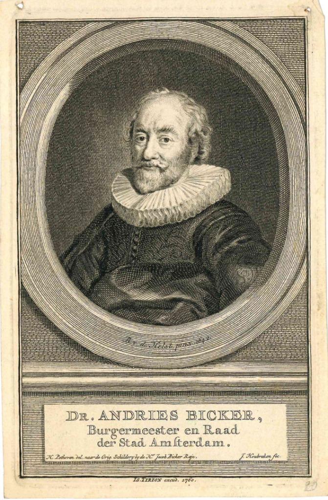 9 Ets Jacobus Houbraken van Andries Bicker, - 1760, Antiek en Kunst, Kunst | Etsen en Gravures, Ophalen of Verzenden