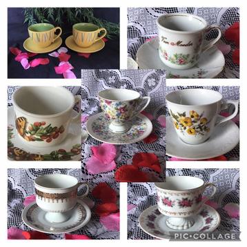 Verschillende kop en schotels  8 stuks beschikbaar voor biedingen