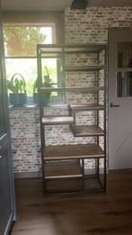 Vakken kast, staal / hout, Ophalen, Met plank(en), Zo goed als nieuw, Minder dan 150 cm
