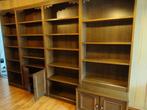 Drie houten boekenkasten, Huis en Inrichting, Kasten | Boekenkasten, 50 tot 100 cm, Met deur(en), 25 tot 50 cm, Zo goed als nieuw