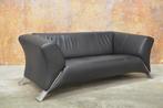 ZGANieuw blauw/zwarte leren Rolf Benz 322 designbank, Huis en Inrichting, Design, 150 tot 200 cm, Tweepersoons, 75 tot 100 cm