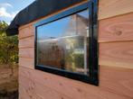 Hardhouten raam 102,5 x 69 dubbelglas, Ophalen, Gevelraam of Ruit, Gebruikt, Minder dan 80 cm