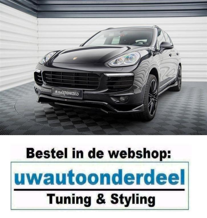 Maxton Design Spoiler Splitter Lip Voor Porsche Cayenne 2, Auto diversen, Tuning en Styling, Ophalen of Verzenden