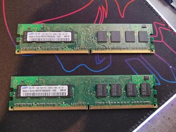 2 X 1GB DDR2 Geheugen Vintage beschikbaar voor biedingen